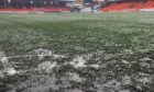 A snowbound Tannadice pictured last week.