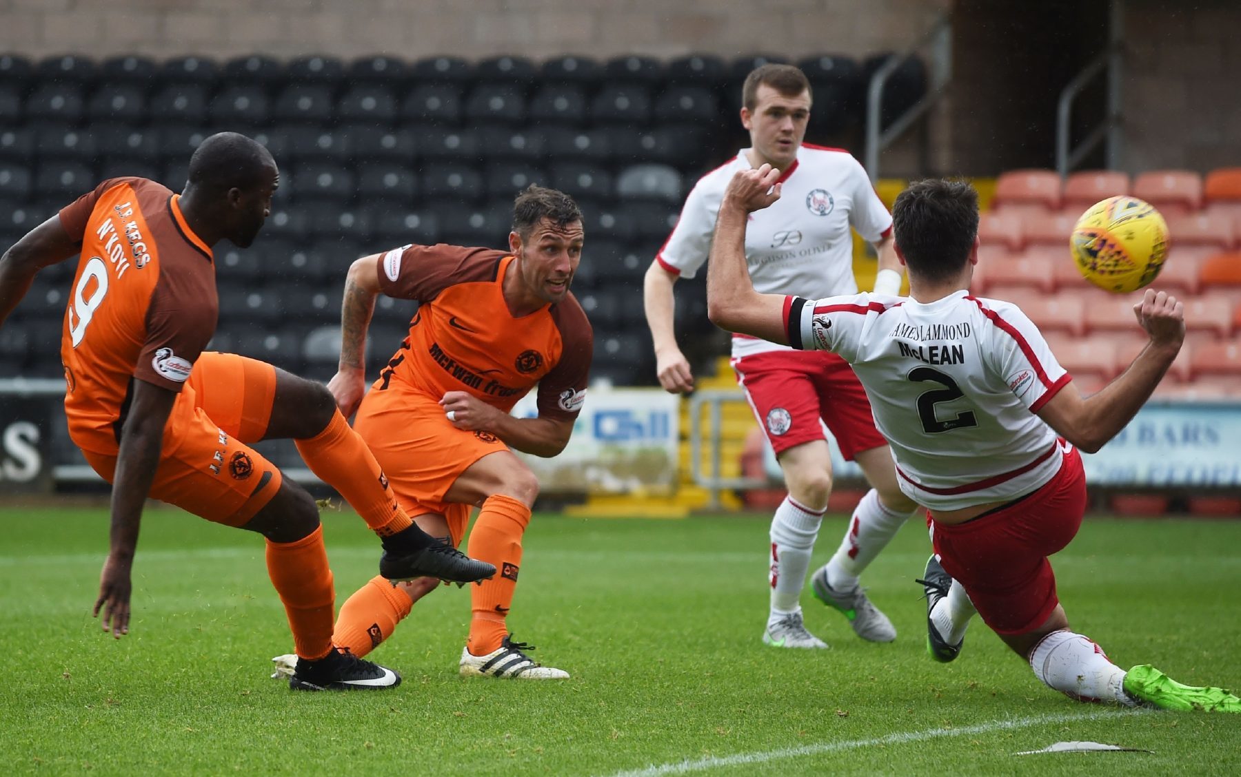 United in action against Brechin.