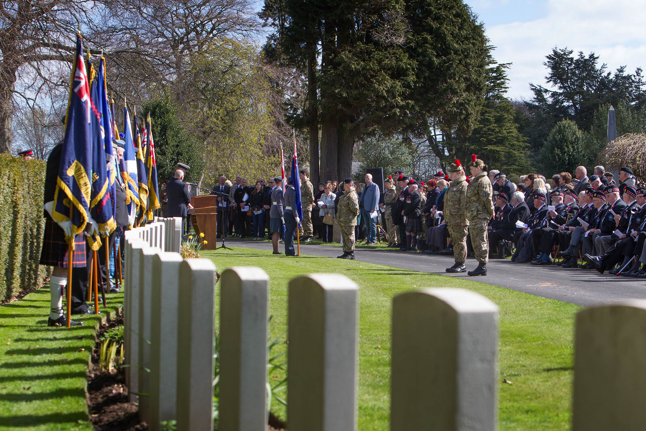 A previous ANZAC ceremony at Arbroath's Western cemetery