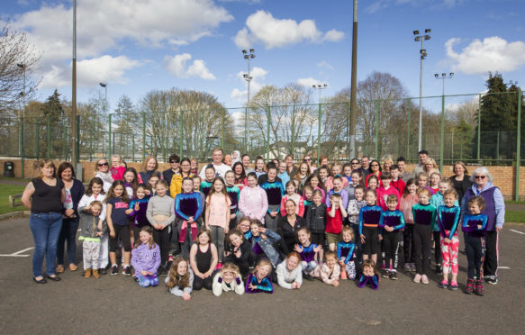 Some of the young gymnasts when they launched their Crowdfunder last year.