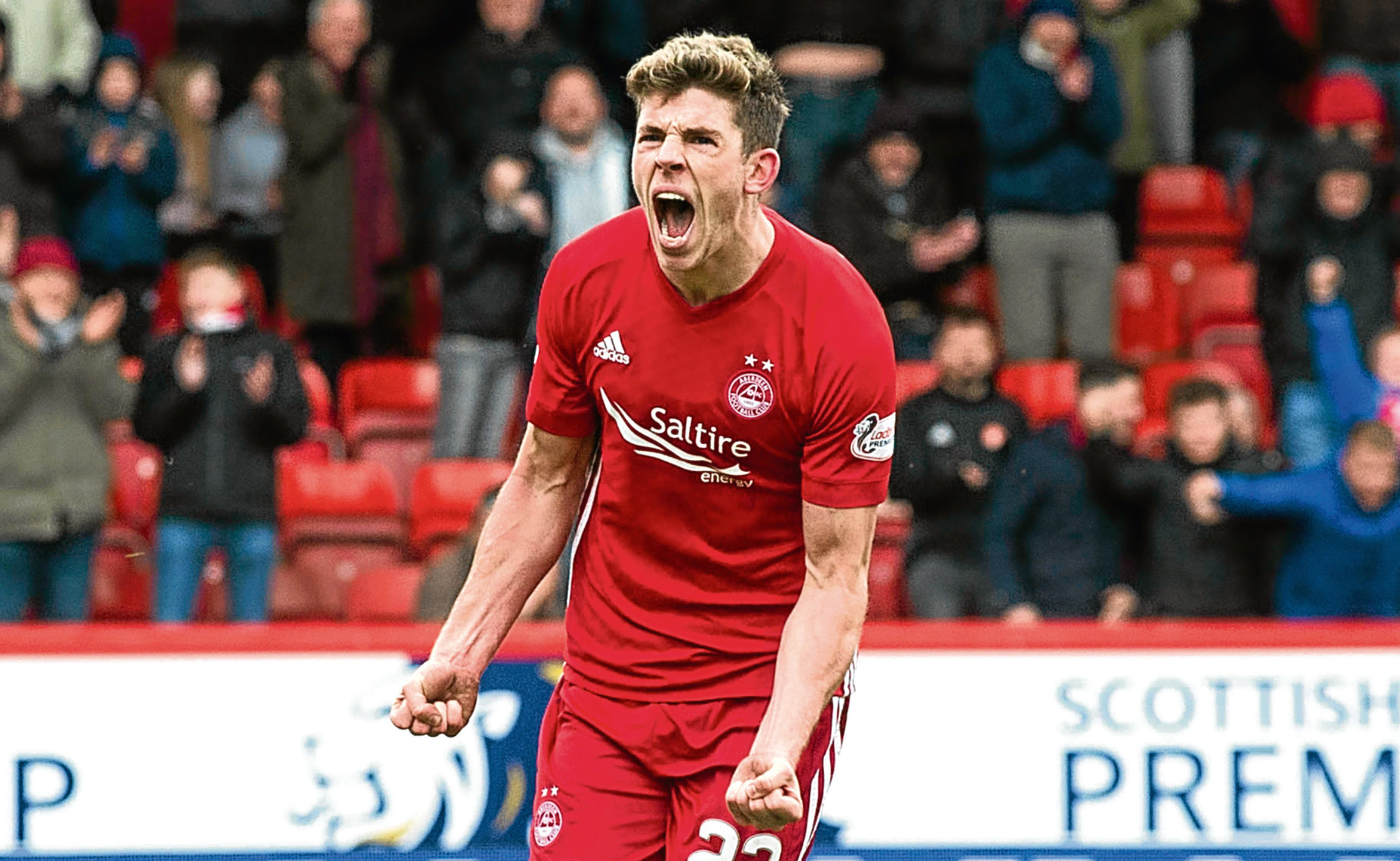 Aberdeen's Ryan Christie celebrates his opening goal.
