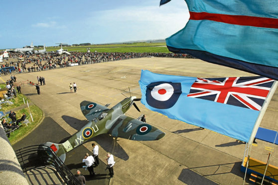 A view of Leuchars Air Show from the top of the old control tower in 2012.