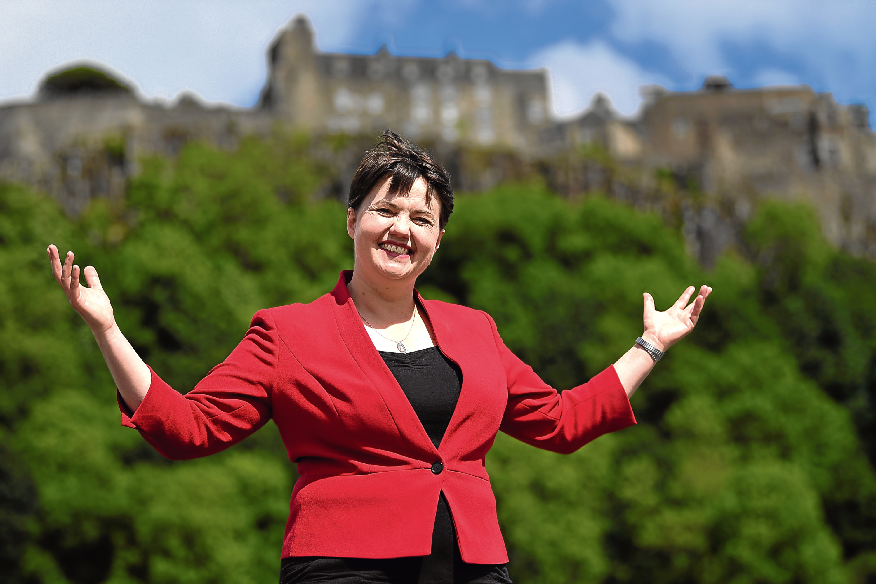 Ruth Davidson is expecting her first child with her partner Jen Wilson.