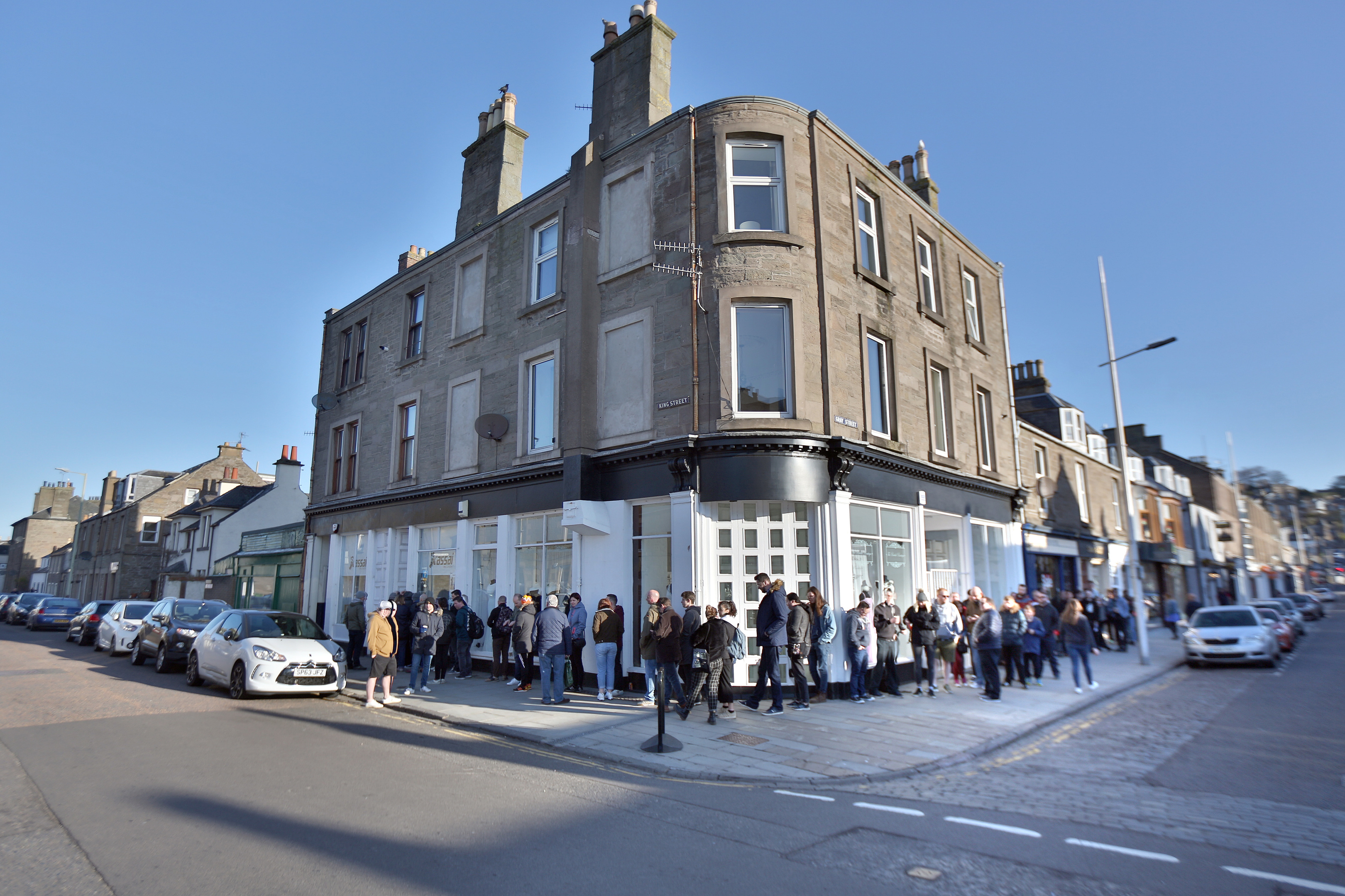 Crowds lined up outside Assai‘s previous shop in Broughty Ferry for Record Store Day.