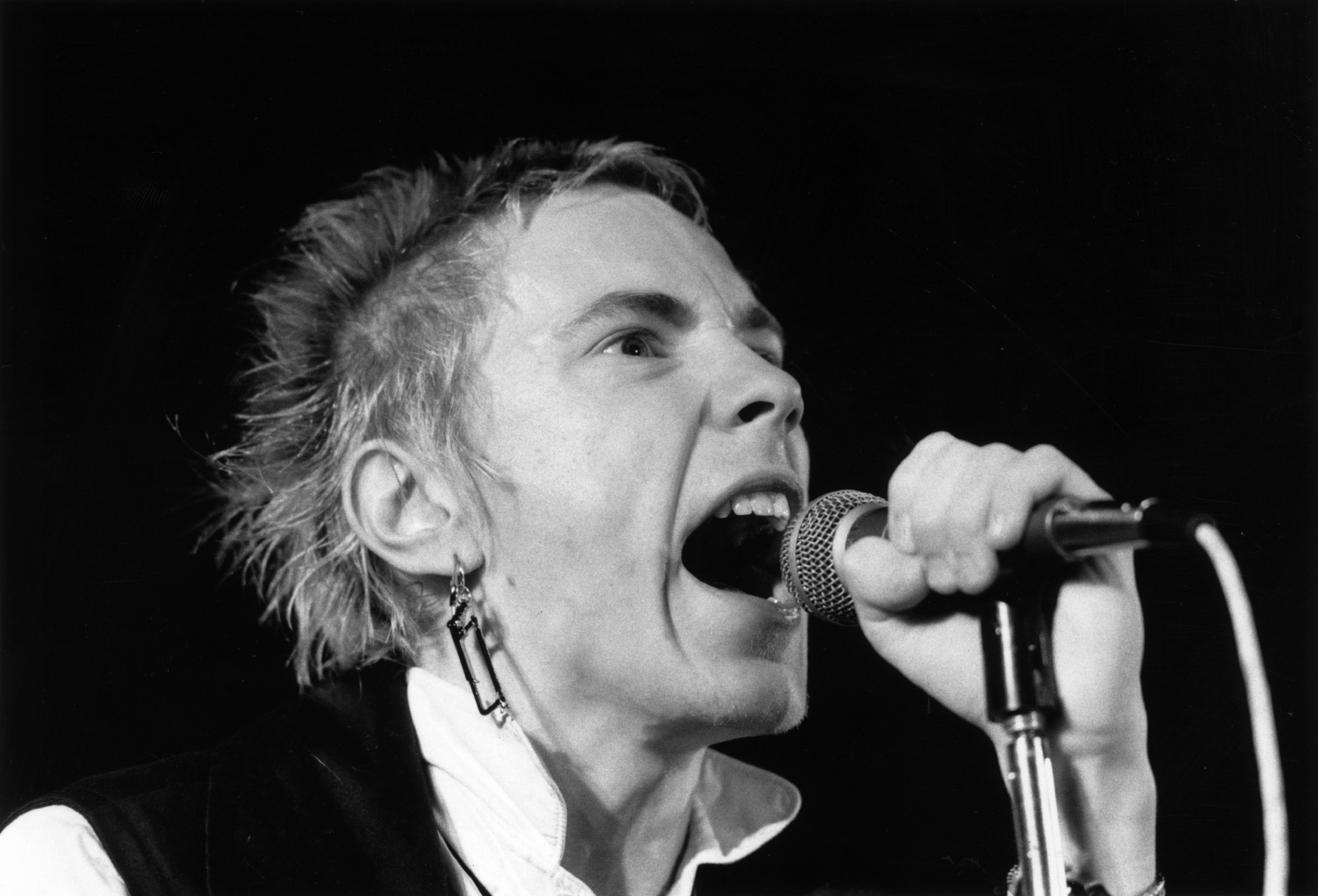 Lydon during his Sex Pistol days as Johnny Rotten.