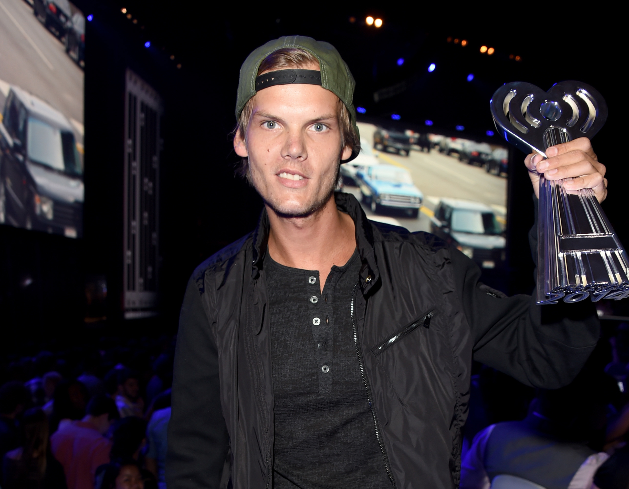 DJ Avicii backstage at the 2014 iHeartRadio Music Awards held at The Shrine Auditorium on May 1, 2014 in Los Angeles, California.
