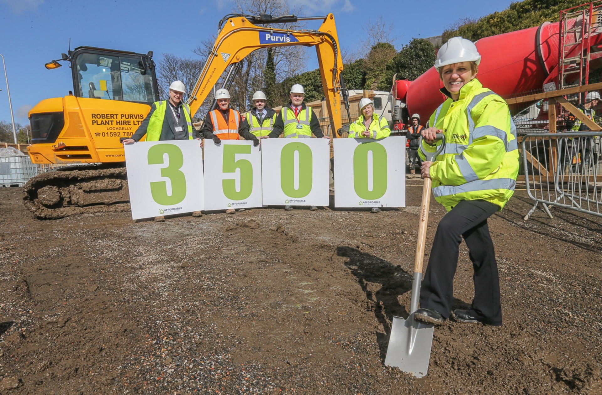 Fife Council’s housing convener Councillor Judy Hamilton at  Bruce Street, Kinghorn, where new homes are being built, as Fife Council approved its programme to build 3,500 affordable homes by 2022