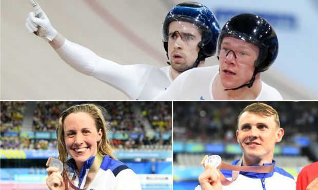 Scotland's Commonwealth Games 2018 medal winners Neil Fachie, Matt Rotherham, Hannah Miley and Ross Murdoch.