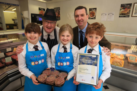 The burger was produced by Murray Lauchlan, a seventh-generation butcher at David Comrie and Son.