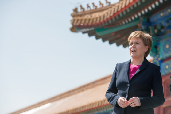 First Minister Nicola Sturgeon during her visit to China.