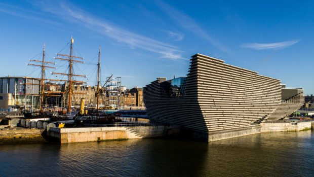 V&A Dundee on the waterfront.