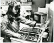 Timex factory worker Margaret Walker on the automatic test equipment machine testing printed circuit boards for a Sinclair computer in 1982.