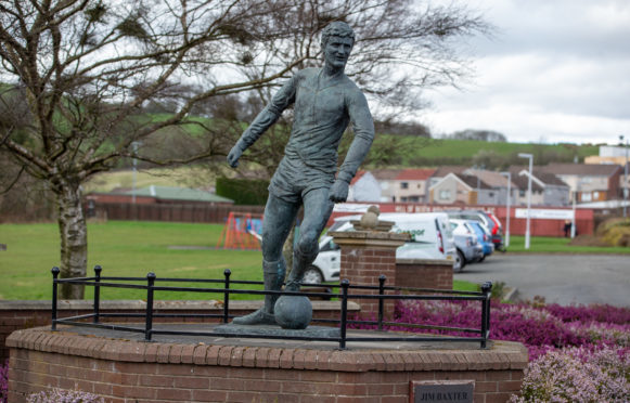 The statue to Jim Baxter in his home village