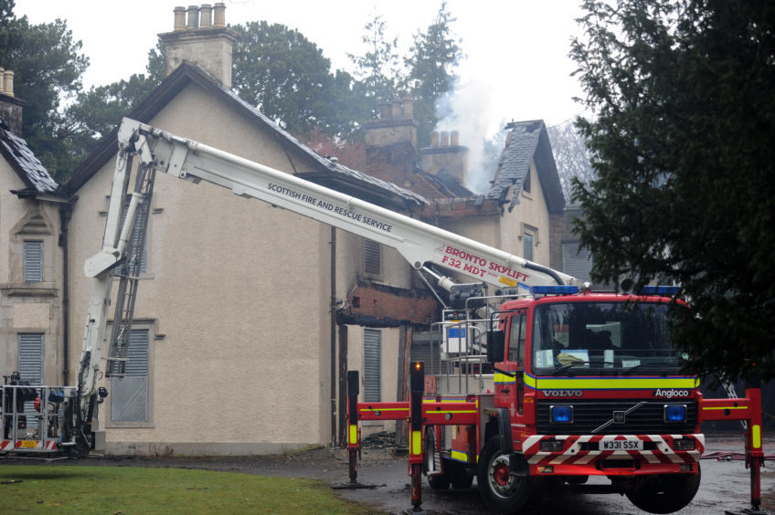 The fire gutted Silverburn House