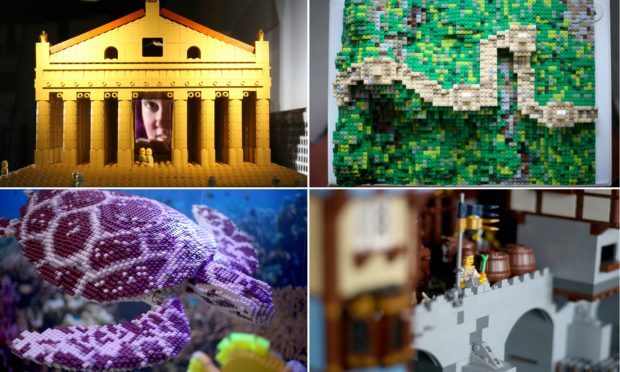 Miniature versions of the world's wonders – made from Lego— will go on display in Arbroath Abbey from Saturday