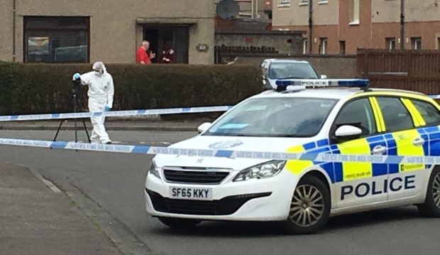 The police were at Arran Crescent for several hours on Saturday