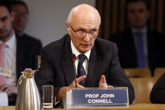 Professor John Connell, who resigned as chairman of NHS Tayside on Friday.