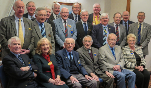 Past presidents gathered for a picture at the 90th anniversary lunch.