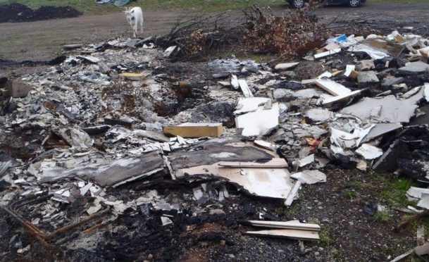 The illegal dumping ground near Blairgowrie