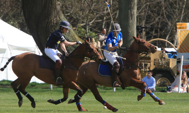 Pictured at errol Park on Saturday during the St  Andrews help for heros Polo event  St andrews (R)V Royal scots Dragoon Guards