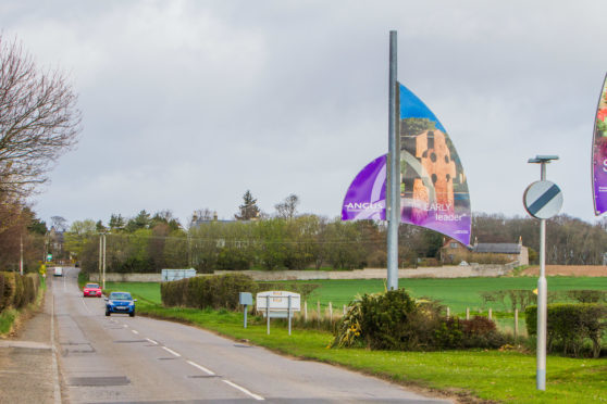 Looking north towards the site on the A930 road which will be re-aligned