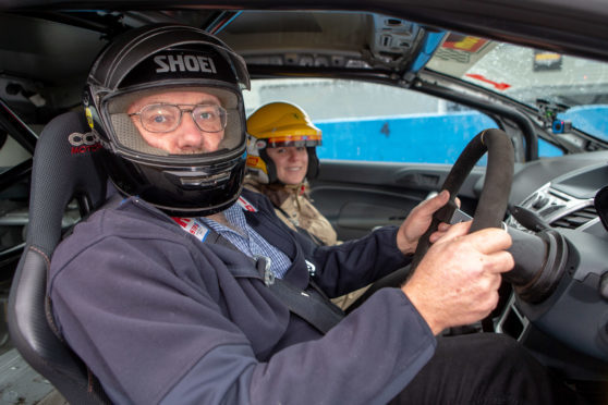 Blind Driver John Playfair at Knockhill