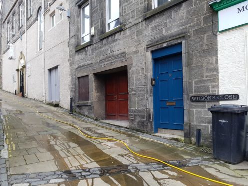 The street where a racist graffiti attack took place on April 4.