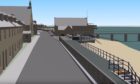 The Broughty Ferry flood defence plans would include a new wall between the road and the waterfront.