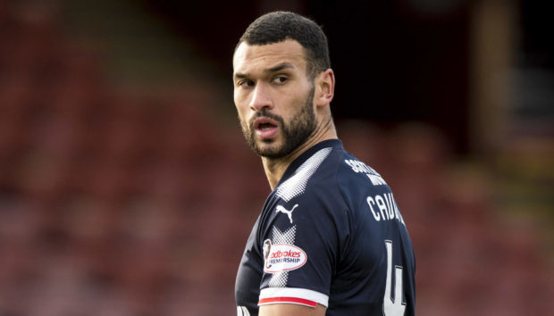 Steven Caulker in his time at Dundee. Image: SNS.