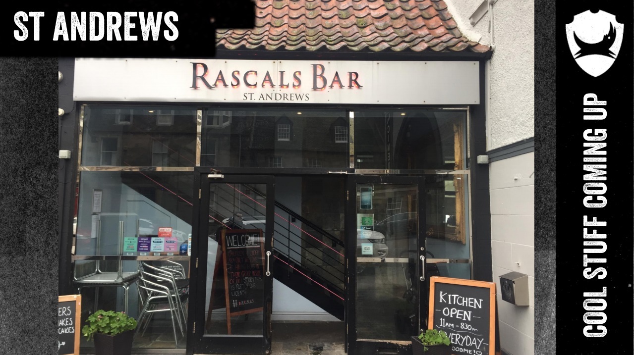A slide shown at Brewdog's AGM which identified Rascals Bar as its St Andrews location.