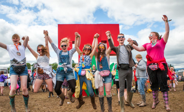 Revellers at T in the Park, Strathallan.