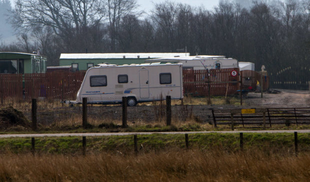 The travellers site at Crook Moss .