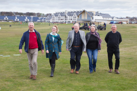 Members of Carnoustie Community Development Trust at Carnoustie Golf Links.
L to R: Neil Watson, Suzi Caesar, Derek Miller, Pauline Lockhart and Ed Oswald.