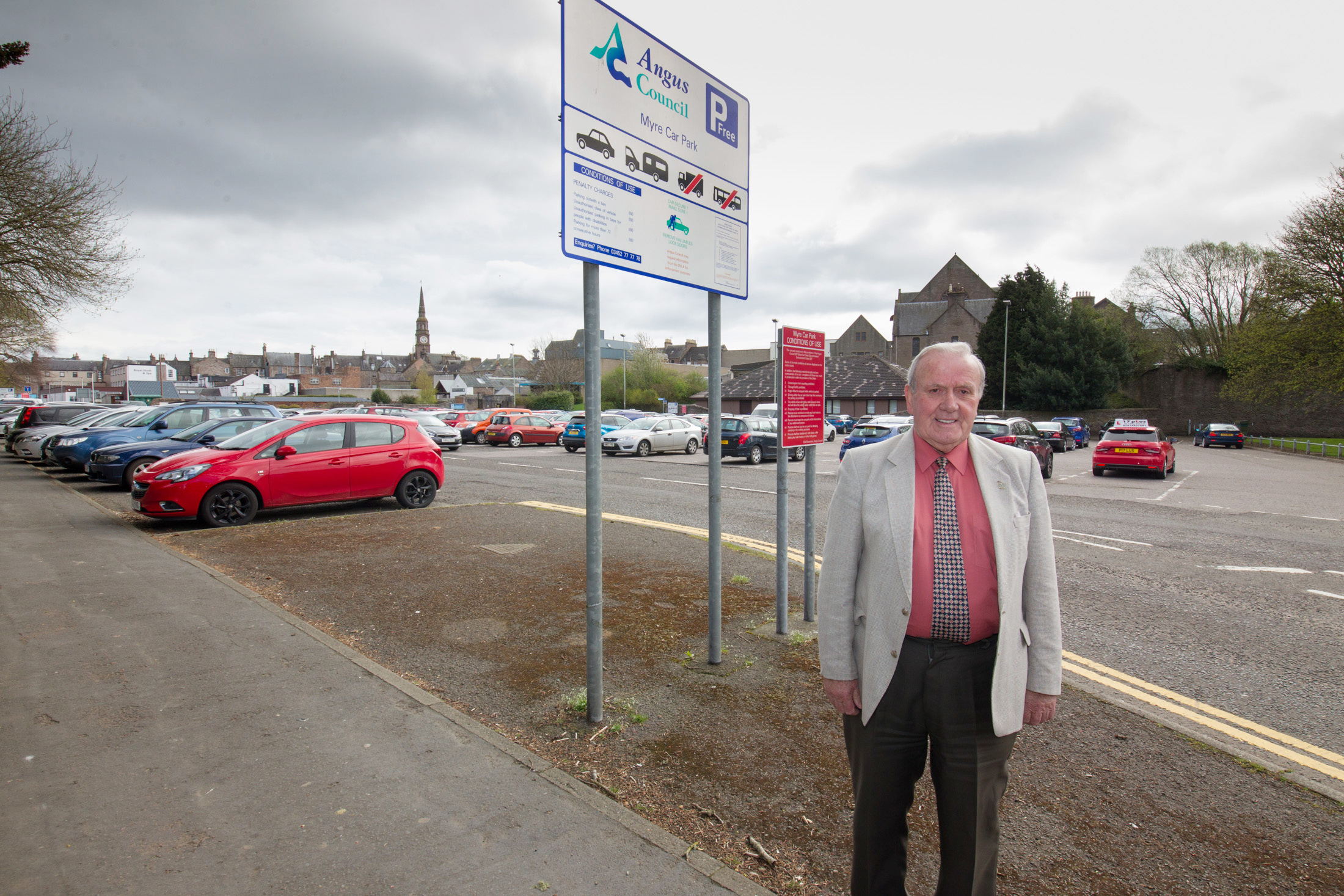 Angus depute Provost Colin Brown says council staff and teachers should pay for parking