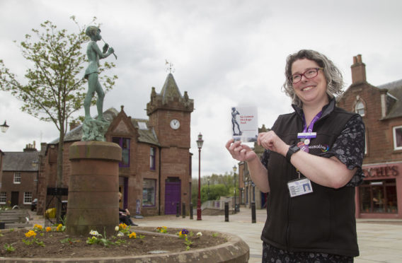 Gateway to the Glens Museum assistant Jen Falconer with the new version of the Kirrie brochure