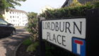 Lordburn Place and the block of flats where the incident happened