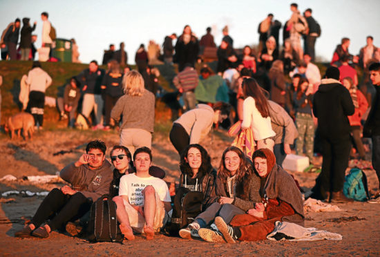 Students from St Andrews are among those who have enjoyed our sunny month of May.