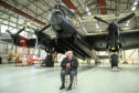Britain’s last surviving Dambuster, Squadron Leader George ‘Johnny’ Johnson, poses for a photograph during an event to mark the 75th anniversary of the Dambusters raid.