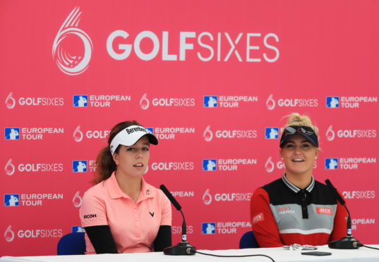 Georgia Hall and Charley Hull are relishing taking on the men at the GolfSixes this weekend.