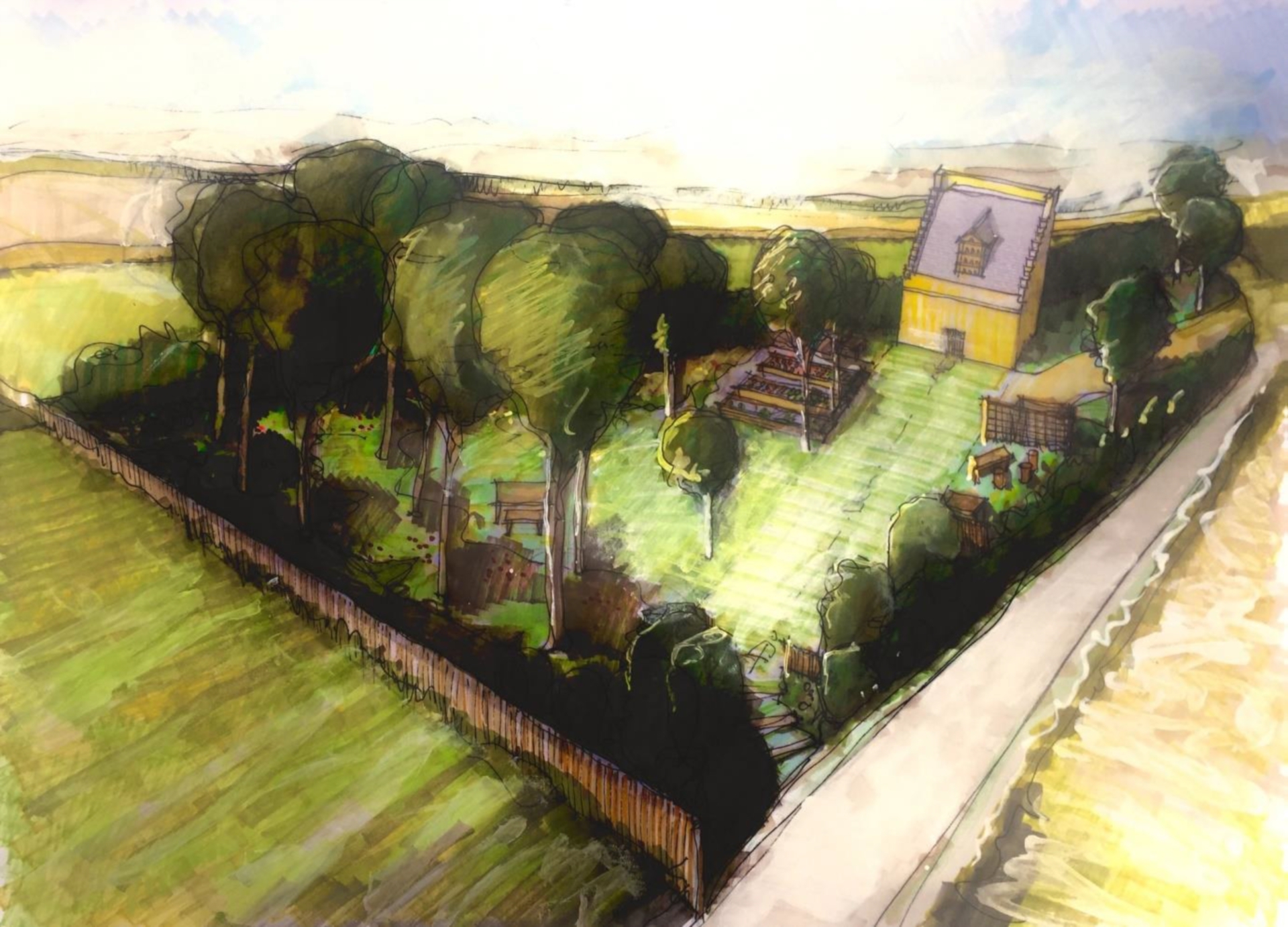 An artist's impression of the site.