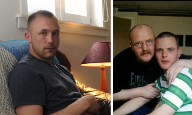 Left: Stewart McInroy. Right: Allan Bryant with his missing son, Allan Jr.