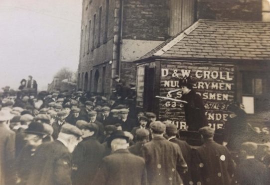 A suffragettes rally in Dundee.