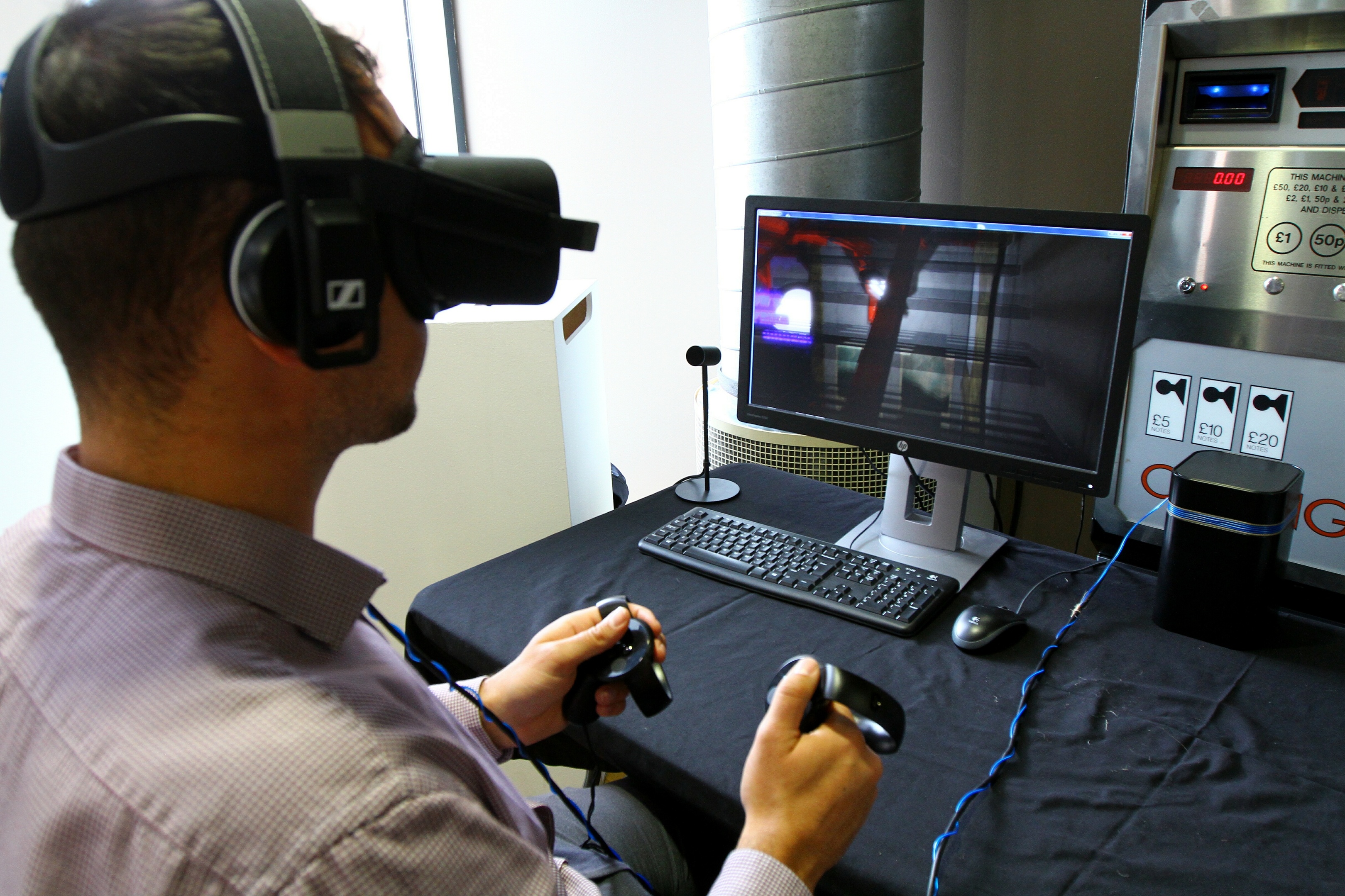 VR gaming at the Abertay Digital Graduate Show.