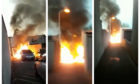 Ian Briggs' car goes up in flames in Glenrothes.