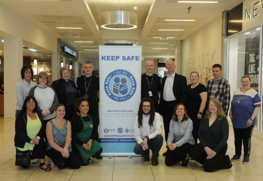 Keep Safe initiative at the Kingsgate Shopping Centre in Dunfermline.