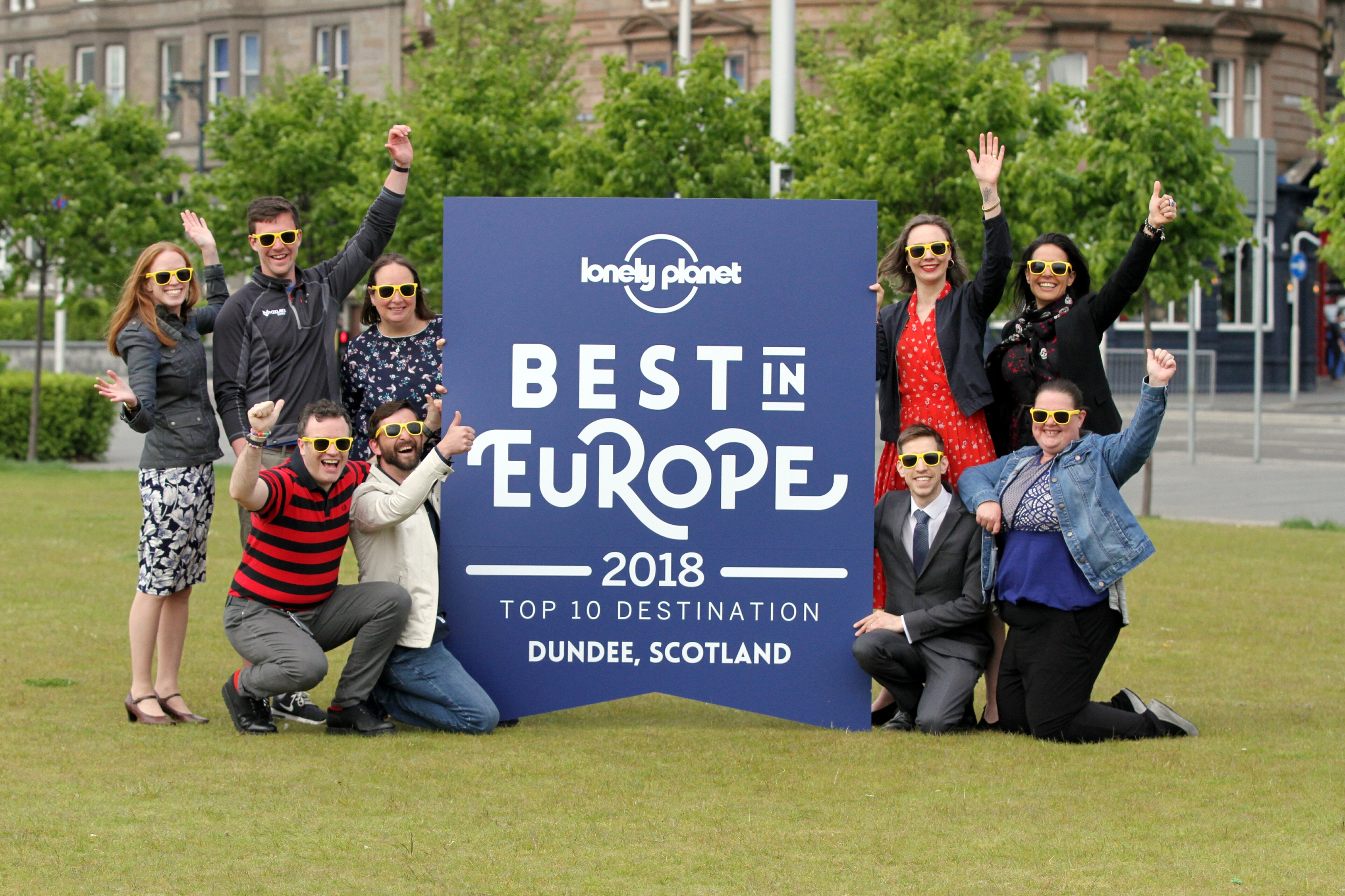 Local tourism leaders celebrate Dundee being named among the Best in Europe 2018 at Slessor Gardens