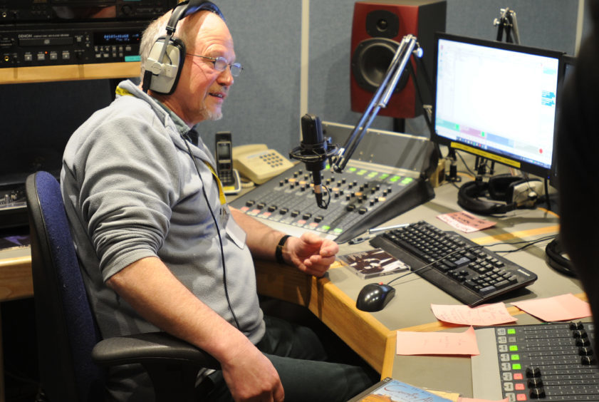 Volunteer, Peter Drummond Hay broadcasting the request show Perth