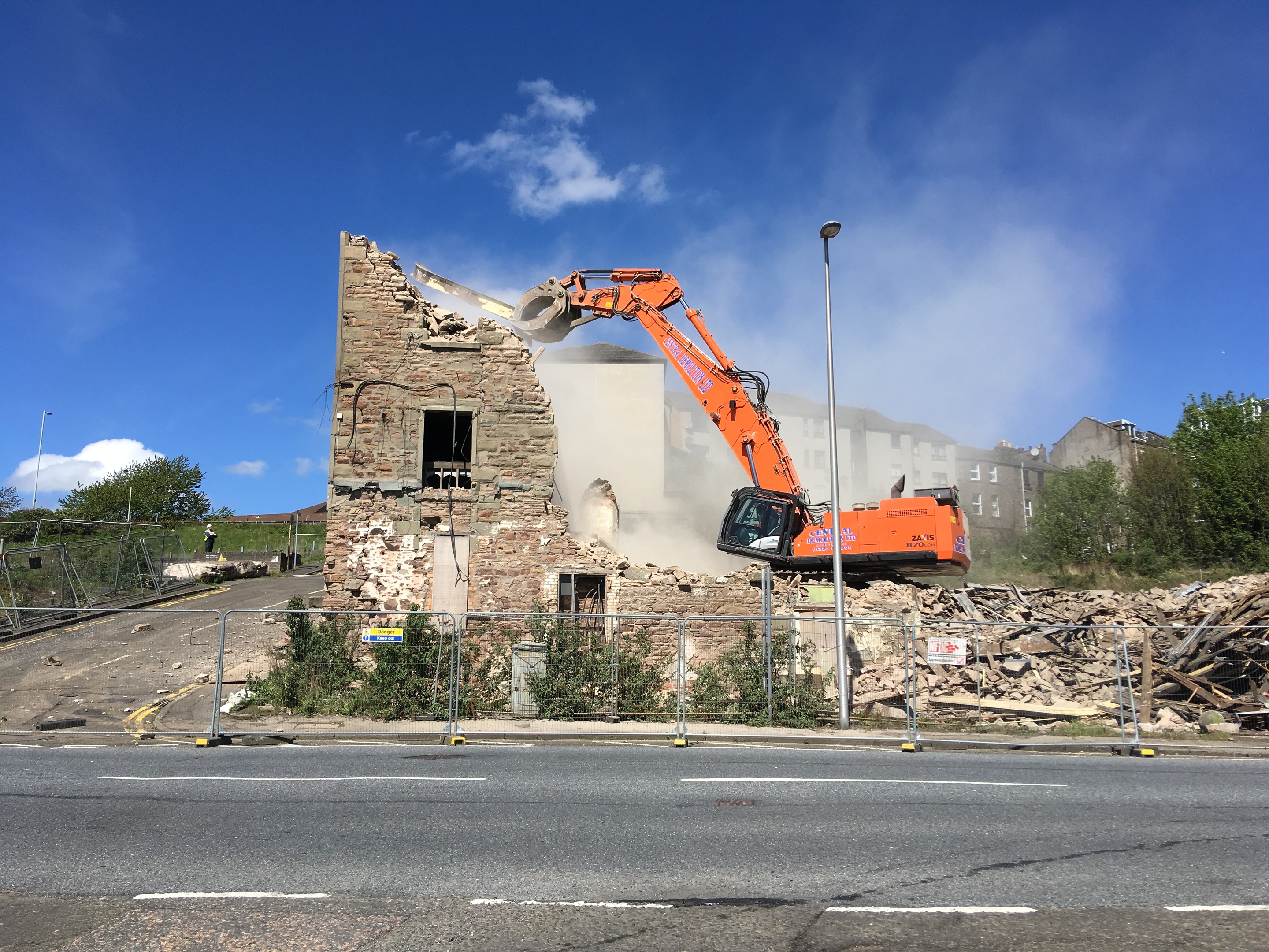 The demolition work being concluded on Saturday May 13.