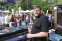 DJ Declan Whyte in the beer garden at Boozy Cow.