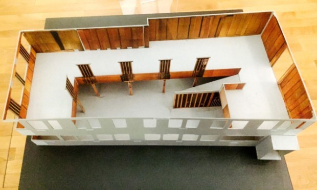 A scale model of Charles Rennie Mackintosh's Oak Room, which will be restored and exhibited at Dundee's V&A.